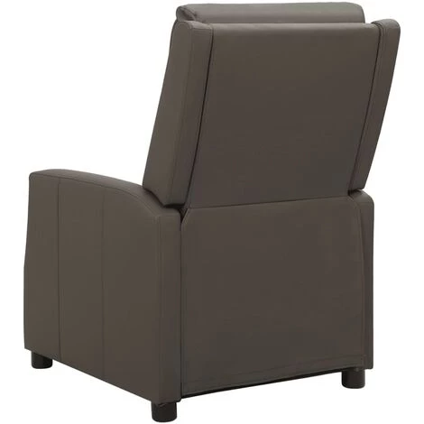 TRUE DEAL Fauteuil Inclinable Gris Similicuir 6 TRUE DEAL Fauteuil Inclinable Gris Similicuir – Image 4