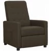 TRUE DEAL Fauteuil Inclinable Marron Tissu 2 TRUE DEAL Fauteuil Inclinable Marron Tissu -Pas Cher Fauteuil Magasin 57836028 1
