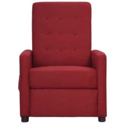 TRUE DEAL Fauteuil Inclinable Rouge Bordeaux Tissu 8 TRUE DEAL Fauteuil Inclinable Rouge Bordeaux Tissu -Pas Cher Fauteuil Magasin 57836053 2