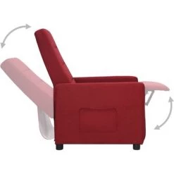 TRUE DEAL Fauteuil Inclinable Rouge Bordeaux Tissu 9 TRUE DEAL Fauteuil Inclinable Rouge Bordeaux Tissu -Pas Cher Fauteuil Magasin 57836053 3