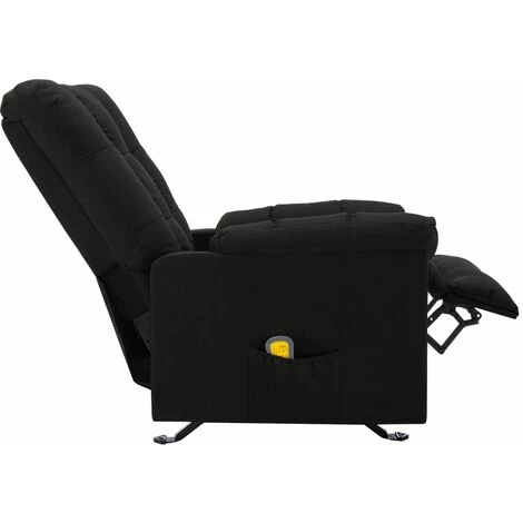 TRUE DEAL Fauteuil De Massage Inclinable Noir Tissu 6 TRUE DEAL Fauteuil De Massage Inclinable Noir Tissu â Image 4