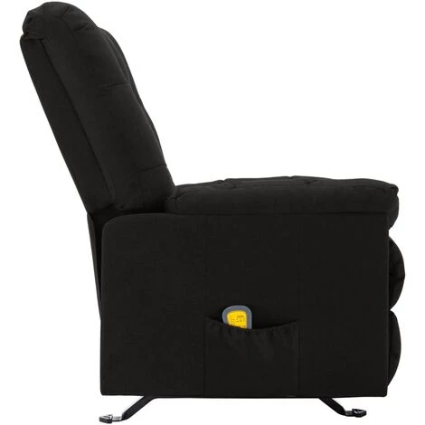 TRUE DEAL Fauteuil De Massage Inclinable Noir Tissu 7 TRUE DEAL Fauteuil De Massage Inclinable Noir Tissu â Image 5