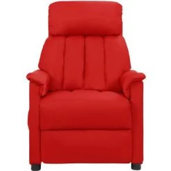 TRUE DEAL Fauteuil Inclinable Rouge Bordeaux Similicuir -Pas Cher Fauteuil Magasin 57836106 2