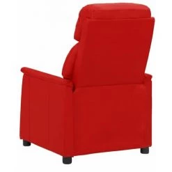 TRUE DEAL Fauteuil Inclinable Rouge Bordeaux Similicuir -Pas Cher Fauteuil Magasin 57836106 4