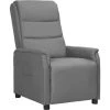 TRUE DEAL Fauteuil Inclinable Gris Similicuir 2 TRUE DEAL Fauteuil Inclinable Gris Similicuir -Pas Cher Fauteuil Magasin 57836141 1