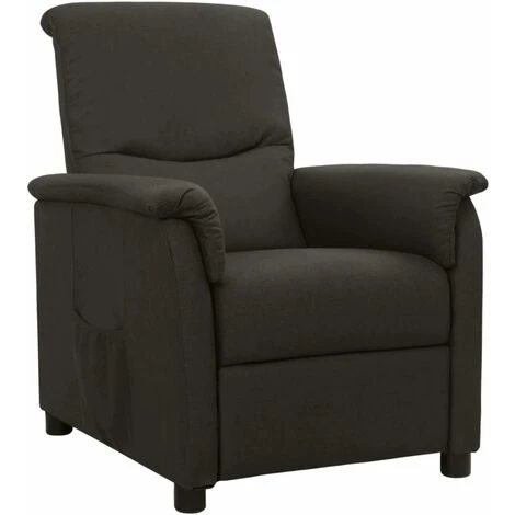TRUE DEAL Fauteuil Inclinable Taupe Tissu 3 TRUE DEAL Fauteuil Inclinable Taupe Tissu