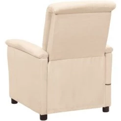 TRUE DEAL Fauteuil De Massage Inclinable Crème Tissu -Pas Cher Fauteuil Magasin 57836346 3