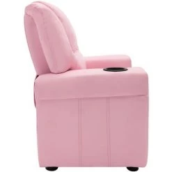 TRUE DEAL Fauteuil Inclinable Pour Enfants Similicuir Rose -Pas Cher Fauteuil Magasin 57836952 4