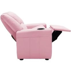 TRUE DEAL Fauteuil Inclinable Pour Enfants Similicuir Rose -Pas Cher Fauteuil Magasin 57836952 5