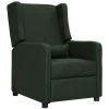 TRUE DEAL Fauteuil Inclinable Vert Foncé Tissu -Pas Cher Fauteuil Magasin 57837164 1
