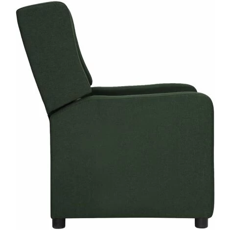 TRUE DEAL Fauteuil Inclinable Vert Foncé Tissu 5 TRUE DEAL Fauteuil Inclinable Vert Foncé Tissu â Image 3
