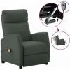 TRUE DEAL Fauteuil Inclinable électrique De Massage Gris Similicuir