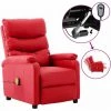 TRUE DEAL Fauteuil Inclinable électrique De Massage Rouge Similicuir -Pas Cher Fauteuil Magasin 57837949 1