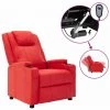 TRUE DEAL Fauteuil Inclinable électrique Rouge Similicuir -Pas Cher Fauteuil Magasin 57838022 1