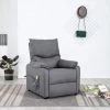 TRUE DEAL Fauteuil De Massage Inclinable électrique Gris Clair Tissu -Pas Cher Fauteuil Magasin 57838059 1