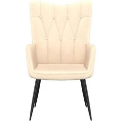 TRUE DEAL Chaise De Relaxation Crème Tissu 8 TRUE DEAL Chaise De Relaxation Crème Tissu -Pas Cher Fauteuil Magasin 57838269 2