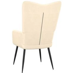 TRUE DEAL Chaise De Relaxation Crème Tissu 10 TRUE DEAL Chaise De Relaxation Crème Tissu -Pas Cher Fauteuil Magasin 57838269 4