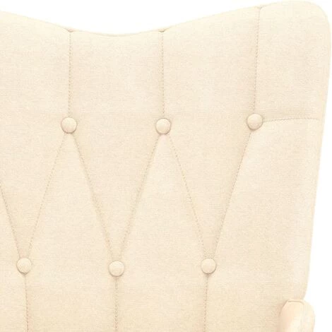 TRUE DEAL Chaise De Relaxation Crème Tissu 7 TRUE DEAL Chaise De Relaxation Crème Tissu – Image 5