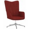 TRUE DEAL Chaise De Relaxation Rouge Bordeaux Tissu 2 TRUE DEAL Chaise De Relaxation Rouge Bordeaux Tissu -Pas Cher Fauteuil Magasin 57838399 1