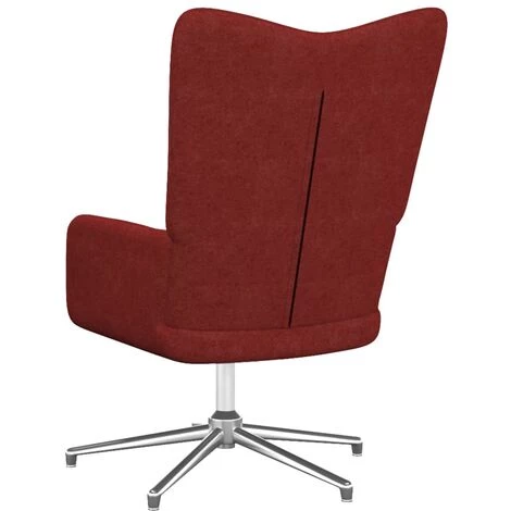 TRUE DEAL Chaise De Relaxation Rouge Bordeaux Tissu 6 TRUE DEAL Chaise De Relaxation Rouge Bordeaux Tissu – Image 4