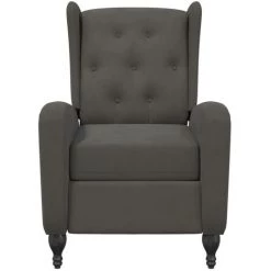 TRUE DEAL Fauteuil Inclinable Gris Foncé Velours 9 TRUE DEAL Fauteuil Inclinable Gris Foncé Velours -Pas Cher Fauteuil Magasin 57838612 3