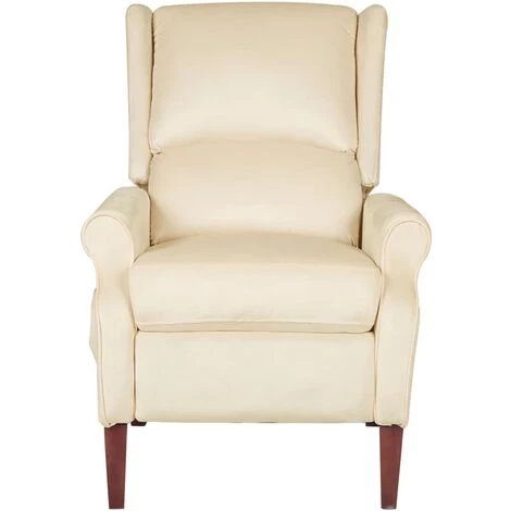 TRUE DEAL Fauteuil De Massage Inclinable Crème Velours 4 TRUE DEAL Fauteuil De Massage Inclinable Crème Velours â Image 2