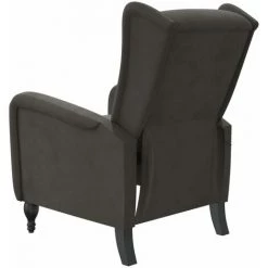 TRUE DEAL Fauteuil De Massage Inclinable Gris Foncé Velours -Pas Cher Fauteuil Magasin 57839113 5