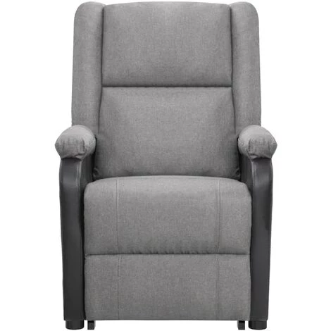 TRUE DEAL Fauteuil Inclinable Gris Clair Tissu 5 TRUE DEAL Fauteuil Inclinable Gris Clair Tissu – Image 3