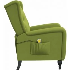 TRUE DEAL Fauteuil De Massage Inclinable Vert Clair Velours 10 TRUE DEAL Fauteuil De Massage Inclinable Vert Clair Velours -Pas Cher Fauteuil Magasin 57839418 4