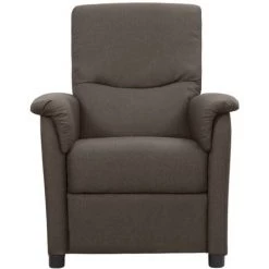 TRUE DEAL Fauteuil Inclinable Marron Tissu -Pas Cher Fauteuil Magasin 57840350 2