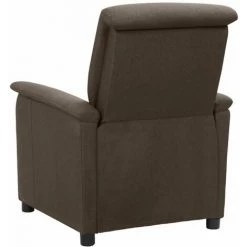 TRUE DEAL Fauteuil Inclinable Marron Tissu -Pas Cher Fauteuil Magasin 57840350 3