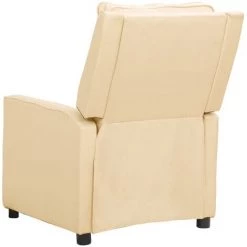 TRUE DEAL Fauteuil De Massage Inclinable Crème Tissu -Pas Cher Fauteuil Magasin 57840360 4