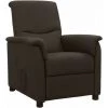 TRUE DEAL Fauteuil Inclinable Marron Foncé Tissu -Pas Cher Fauteuil Magasin 57840379 1