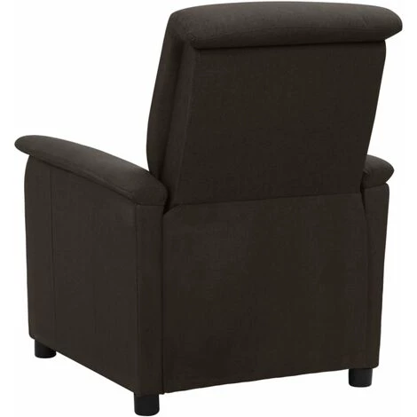 TRUE DEAL Fauteuil Inclinable Marron Foncé Tissu 5 TRUE DEAL Fauteuil Inclinable Marron Foncé Tissu – Image 3