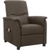 TRUE DEAL Fauteuil De Massage Inclinable Marron Tissu -Pas Cher Fauteuil Magasin 57840605 1