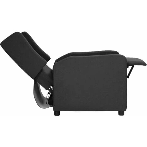 TRUE DEAL Fauteuil Inclinable Gris Foncé Tissu 6 TRUE DEAL Fauteuil Inclinable Gris Foncé Tissu – Image 4