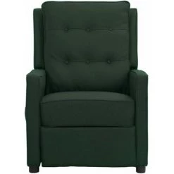 TRUE DEAL Fauteuil Inclinable Vert Foncé Tissu 8 TRUE DEAL Fauteuil Inclinable Vert Foncé Tissu -Pas Cher Fauteuil Magasin 57840674 2