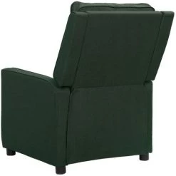 TRUE DEAL Fauteuil Inclinable Vert Foncé Tissu 10 TRUE DEAL Fauteuil Inclinable Vert Foncé Tissu -Pas Cher Fauteuil Magasin 57840674 4