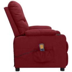 TRUE DEAL Fauteuil De Massage Inclinable Rouge Bordeaux Tissu -Pas Cher Fauteuil Magasin 57840680 4