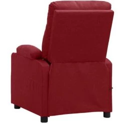TRUE DEAL Fauteuil De Massage Inclinable Rouge Bordeaux Tissu -Pas Cher Fauteuil Magasin 57840680 5