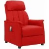TRUE DEAL Fauteuil De Massage Inclinable Rouge Bordeaux Similicuir 1 TRUE DEAL Fauteuil De Massage Inclinable Rouge Bordeaux Similicuir -Pas Cher Fauteuil Magasin 57840746 1