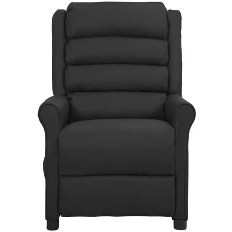 TRUE DEAL Fauteuil De Massage Inclinable Noir Similicuir 4 TRUE DEAL Fauteuil De Massage Inclinable Noir Similicuir â Image 2