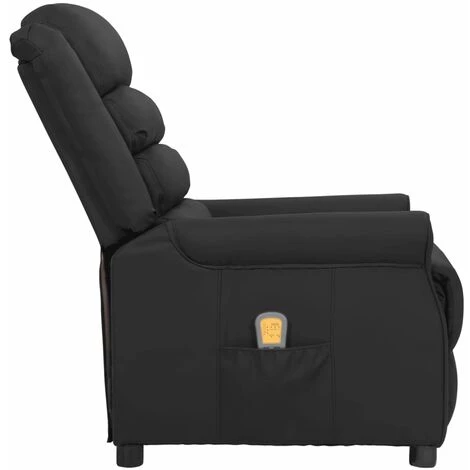 TRUE DEAL Fauteuil De Massage Inclinable Noir Similicuir 5 TRUE DEAL Fauteuil De Massage Inclinable Noir Similicuir â Image 3