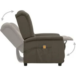 TRUE DEAL Fauteuil De Massage Inclinable Gris Foncé Tissu Microfibre 10 TRUE DEAL Fauteuil De Massage Inclinable Gris Foncé Tissu Microfibre -Pas Cher Fauteuil Magasin 57841376 4