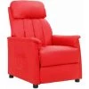 TRUE DEAL Fauteuil Inclinable Rouge Similicuir -Pas Cher Fauteuil Magasin 57843455 1