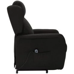 TRUE DEAL Fauteuil Inclinable Noir Tissu -Pas Cher Fauteuil Magasin 57845509 4