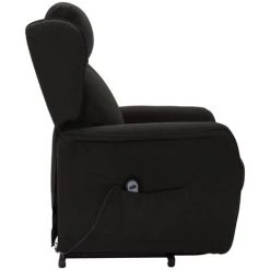 TRUE DEAL Fauteuil Inclinable Noir Tissu -Pas Cher Fauteuil Magasin 57845509 5