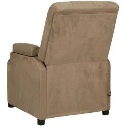 TRUE DEAL Fauteuil De Massage Inclinable Taupe Similicuir Daim -Pas Cher Fauteuil Magasin 57845529 5