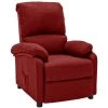 TRUE DEAL Fauteuil Inclinable Rouge Bordeaux Tissu 1 TRUE DEAL Fauteuil Inclinable Rouge Bordeaux Tissu -Pas Cher Fauteuil Magasin 57845550 1