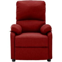 TRUE DEAL Fauteuil Inclinable Rouge Bordeaux Tissu 8 TRUE DEAL Fauteuil Inclinable Rouge Bordeaux Tissu -Pas Cher Fauteuil Magasin 57845550 2
